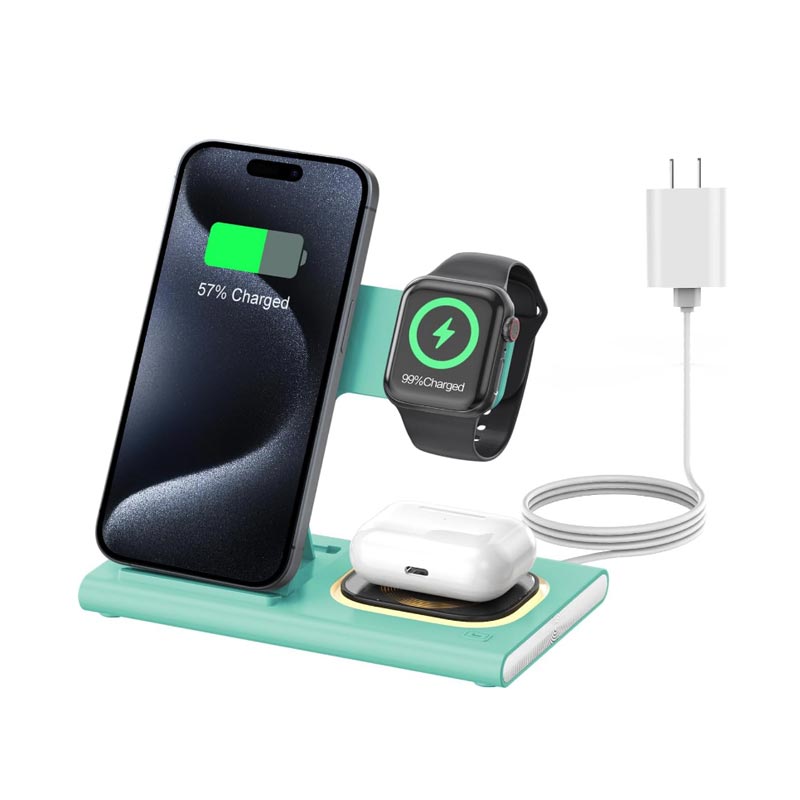 Caricatore wireless da 15w per pieghevole 3 in 1 telefono