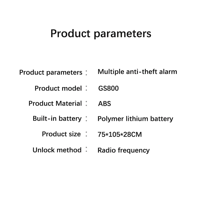 Remote control key fob for arm and disarm multi-port anti-theft alarm host